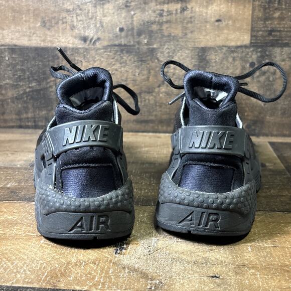 Nike Air Huarache Run Women's Running Shoes Size 7 Triple Black 634835-012 - Picture 5 of 9